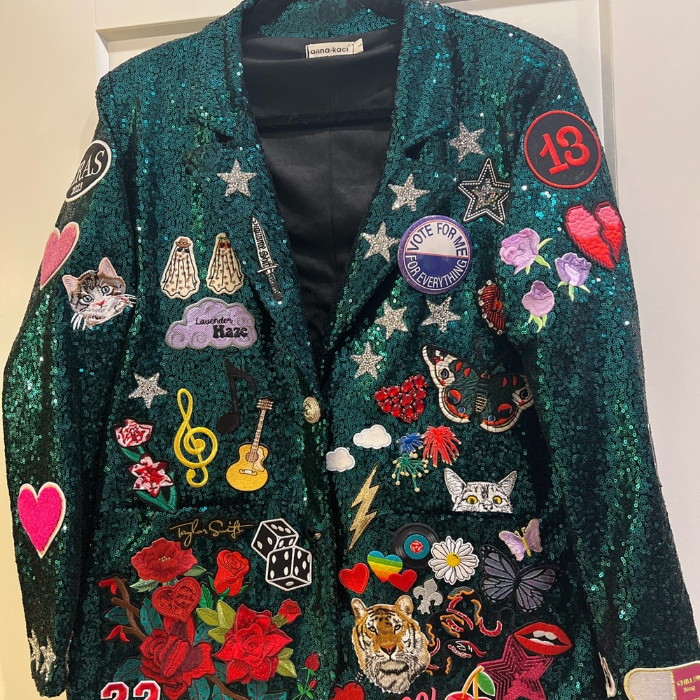 Custom Taylor Swift REPUTATION-ish & Eras-inspired Green Sequin Blazer
